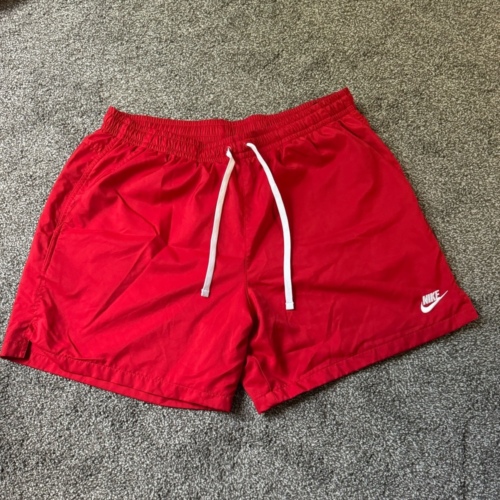 Red Nike Flow Shorts
